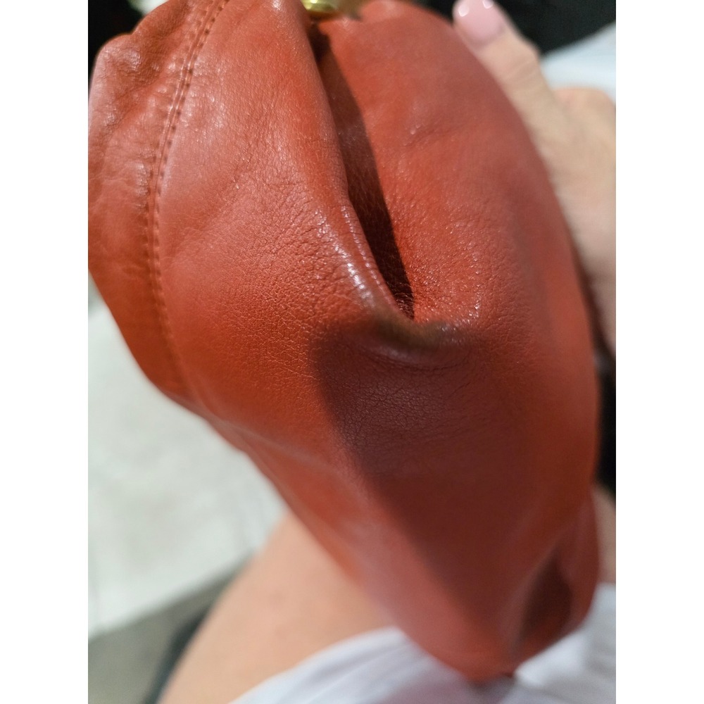 Coach Ashley Hobo Bag Women Medium Burnt Orange Good Leather Pleated F19761 - Picture 11 of 13
